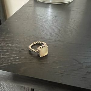 White stone pandora ring